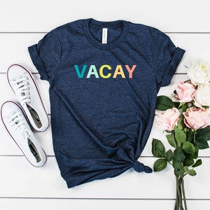 Vacay Shirt Funny: Travel T-Shirt Heather Midnight Nav