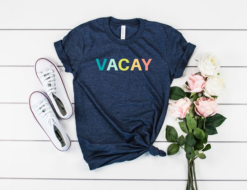 Vacay Shirt Funny: Travel T-Shirt Heather Midnight Nav