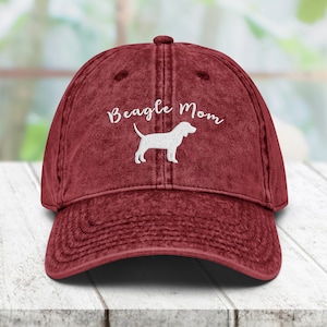 Beagle Vintage Cotton Twill Cap • Dog Lover Dad Hat • Beagle Embroidered Hat