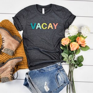Vacay Shirt Funny: Travel T-Shirt Heather Dark Grey