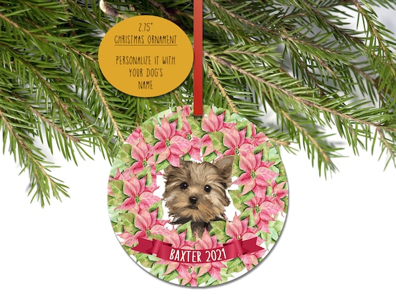 Yorkie Dog Memorial Christmas Ornament Sympathy Gift for Pet Owner
