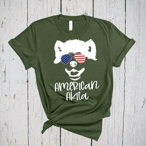 American Akita Shirt, Akita Inu, Dog Mom, Dog Dad, Akita Gifts, Dog Mom Shirt, USA Flag, Akita Dog Lover Tshirt, Akita Mama Shirt, Akita Mom