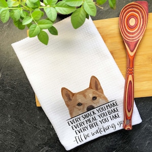 Paños de cocina divertidos con Shiba Inu, paño de cocina con estampado de perros, toalla de cocina divertida, toalla divertida para mamá, toalla de mano para el baño imagen 1