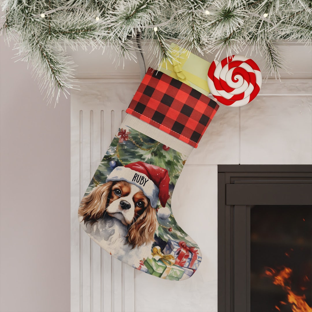 King Charles Cavalier Spaniel Personalized Dog Christmas Stocking