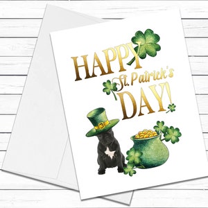 French Bulldog, St Patricks Day Cards, Dog Mom Card, Funny Card From The Dog Lover, Greeting Cards, Blank Cards Envelopes, Handmade Cards