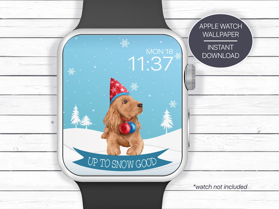 Cocker Spaniel Christmas Watch Faces, Smartwatch Face Christmas, Dog ...