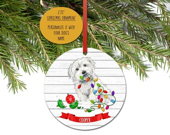 Maltese Ornament, Christmas Ornaments, Dog Ornaments, Personalized Holiday Gifts, Maltese Dog, Funny Christmas Ornament, Gift for Dog Lovers