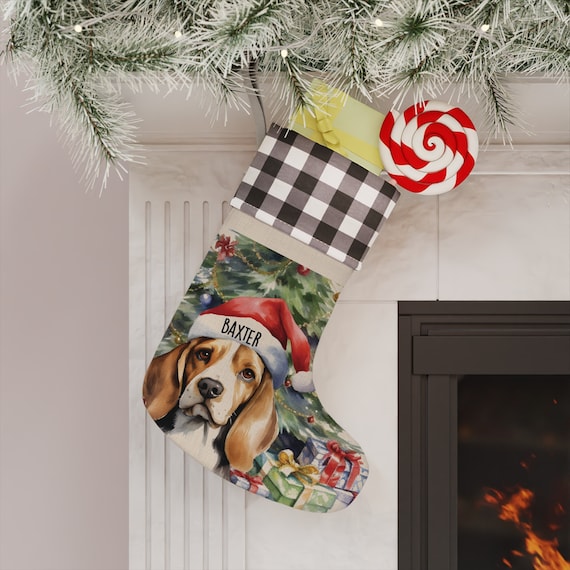 Monogram dog stocking hotsell