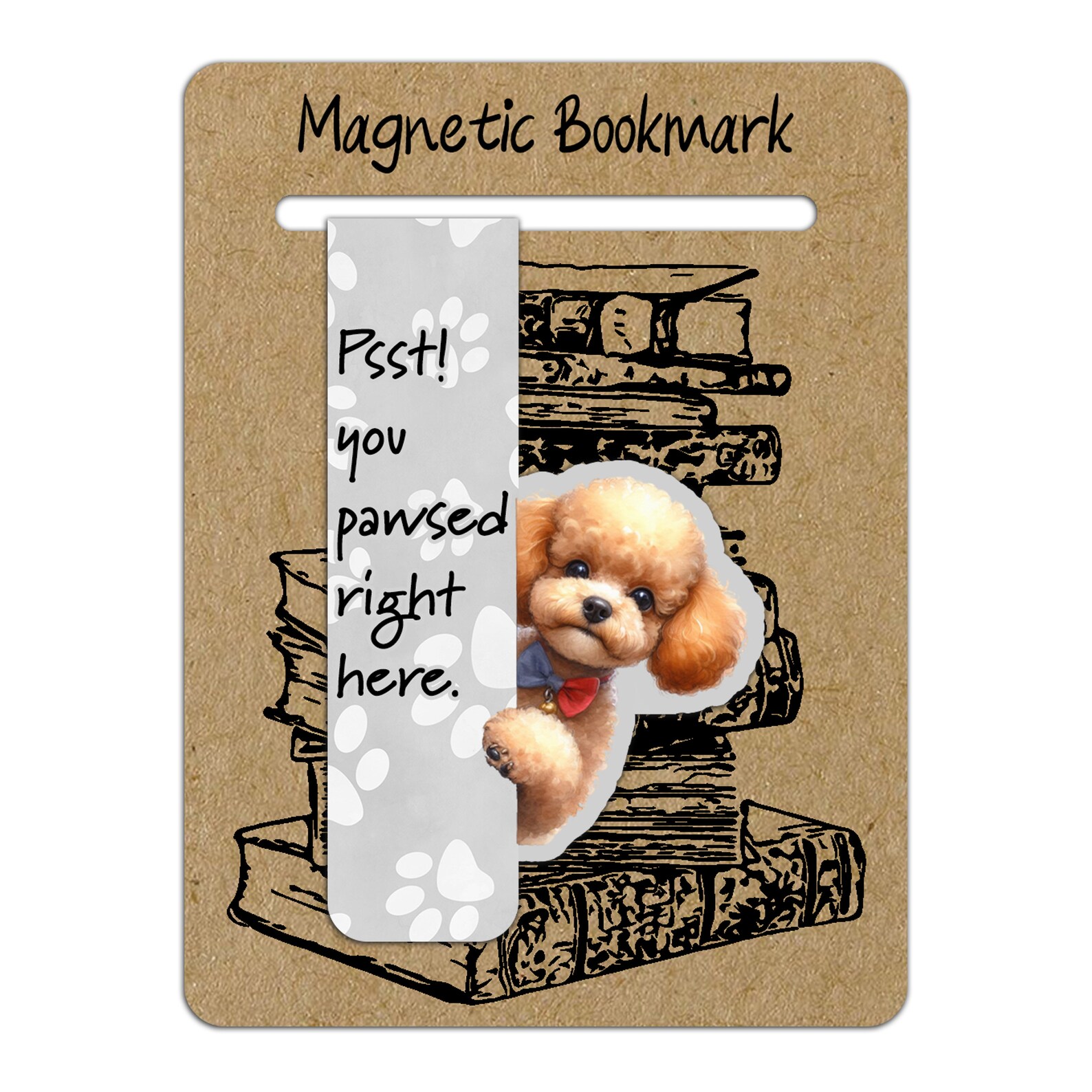 Poodle Bookmark Bookish Gift for Student, Dog Mom Bookstagram