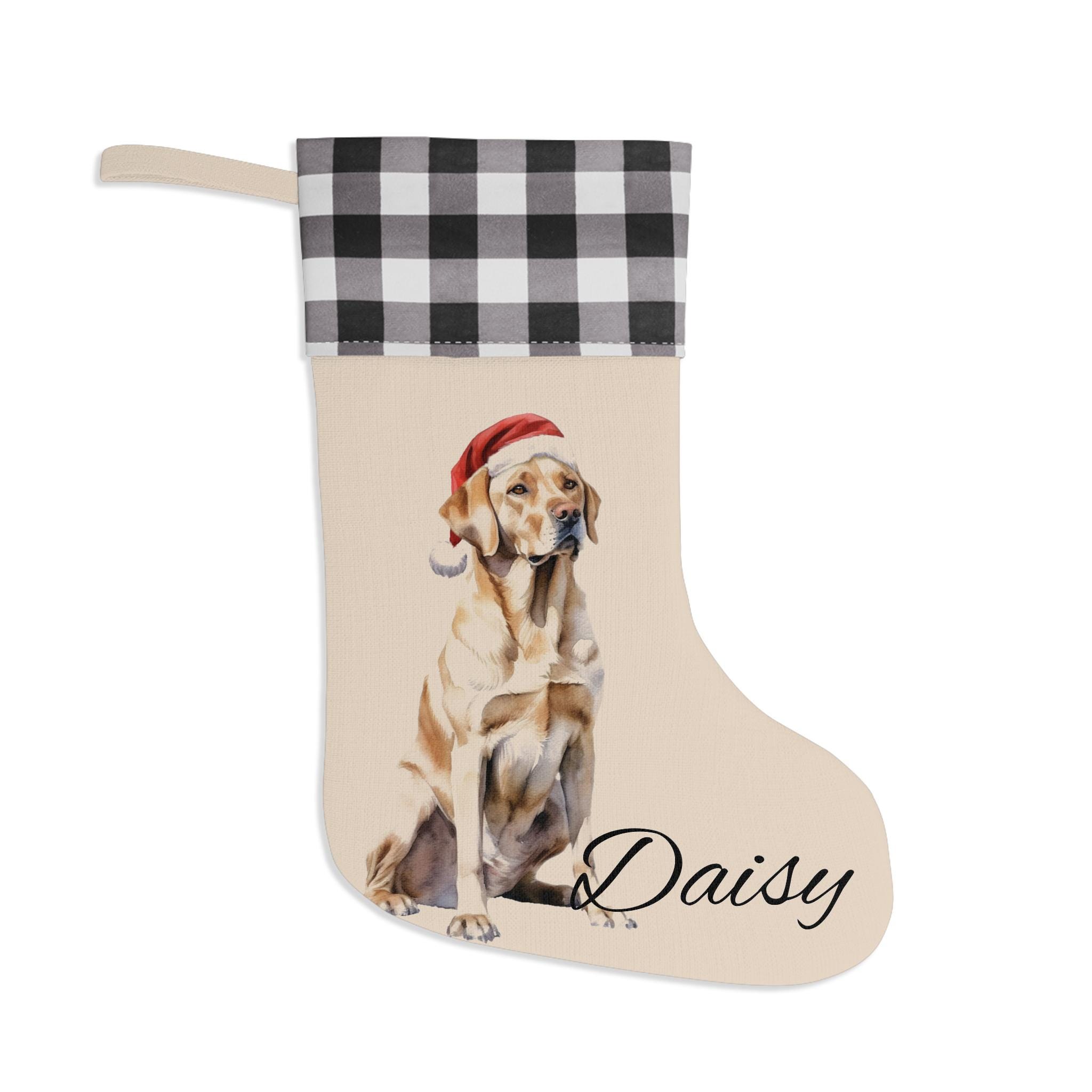 Yellow Lab Stocking Custom Yellow Labrador Christmas Stocking, Personalized Pet Holiday ...