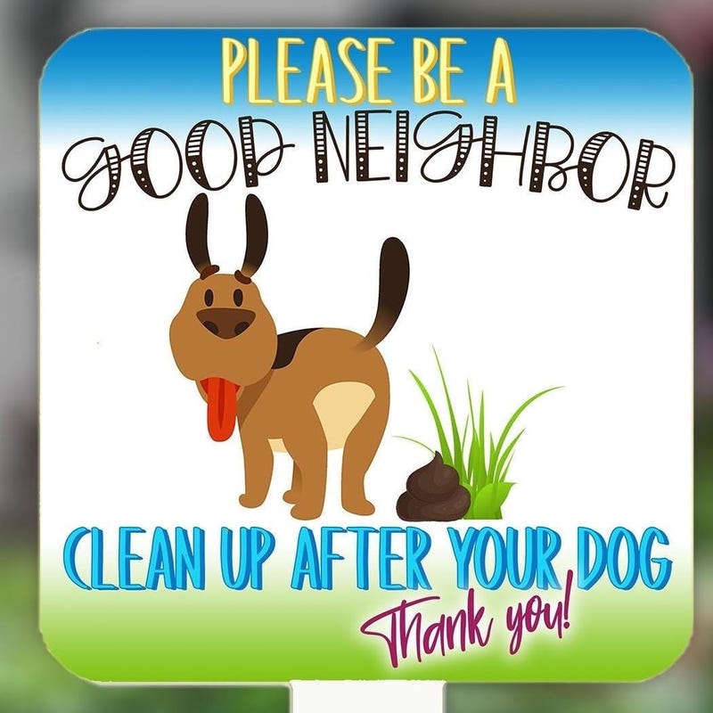 Dog Poop Sign - Etsy