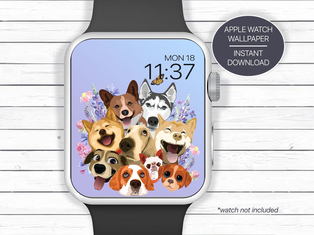 Funny Dogs, Smart Watch Wallpaper, Smartwatch Face, Digital Watch
