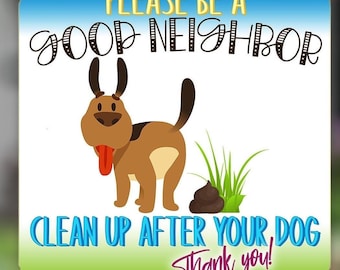 Pet Yard Sign, Dog Poop Sign, Lawn Sign, Airbnb Sign, Thank You Sign, Yard Art, Yard Decor, Outdoor Sign, Funny Signs, Metal Sign, Dog Sign