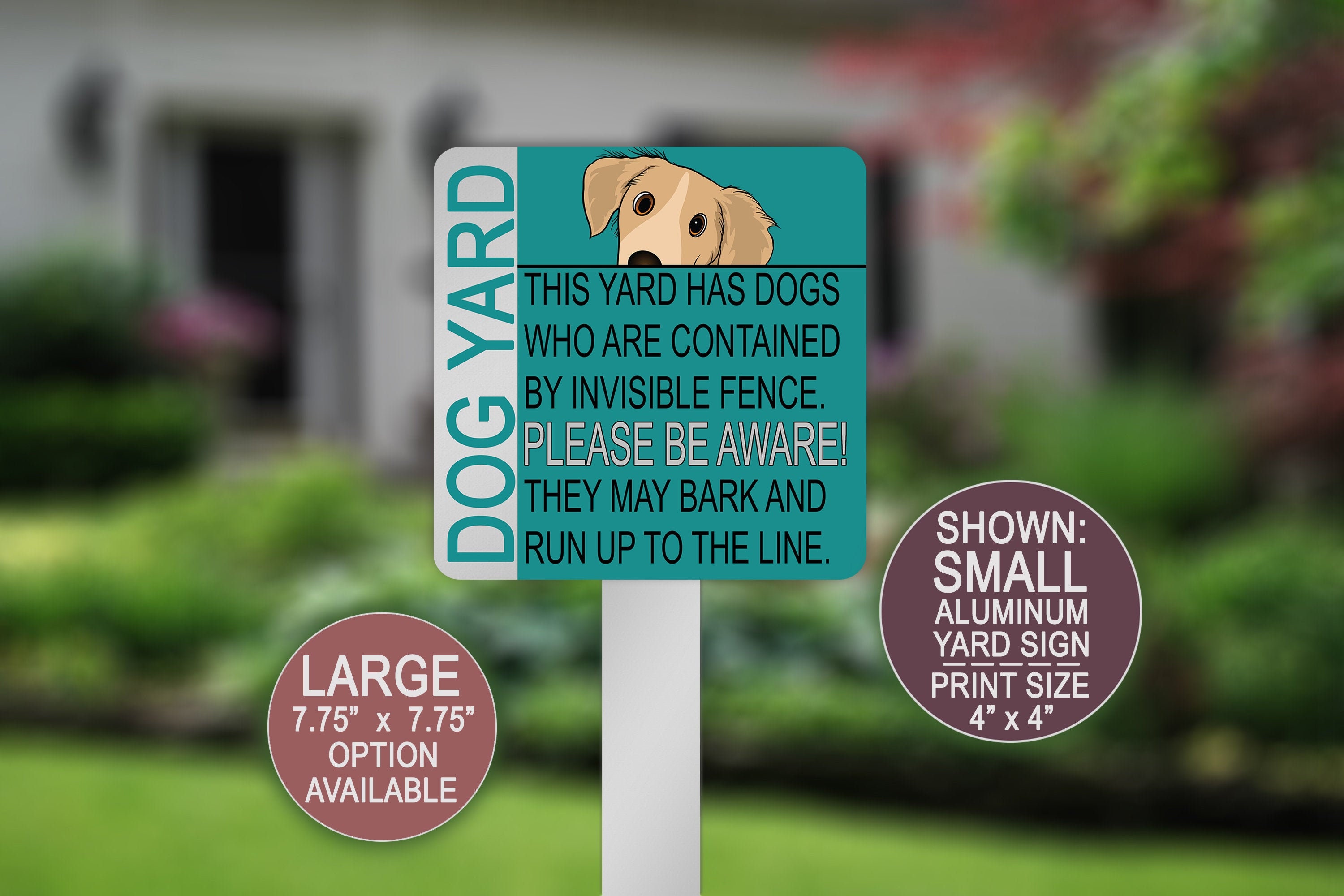 Yard Sign Dogs Contained by Invisible Fence Pet Sign Be Etsy India