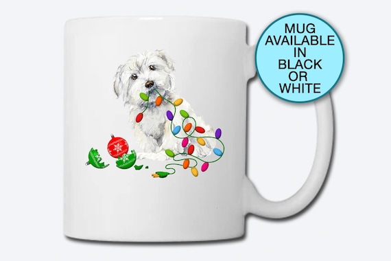 Havanese Mug, Coffee Mug, String of Hearts, Cute Dog Mug, Fur Mama, Dog Mama, Tea Cup, Havanese Gift, Havanese Dog, Dog Mom, Havi Mama