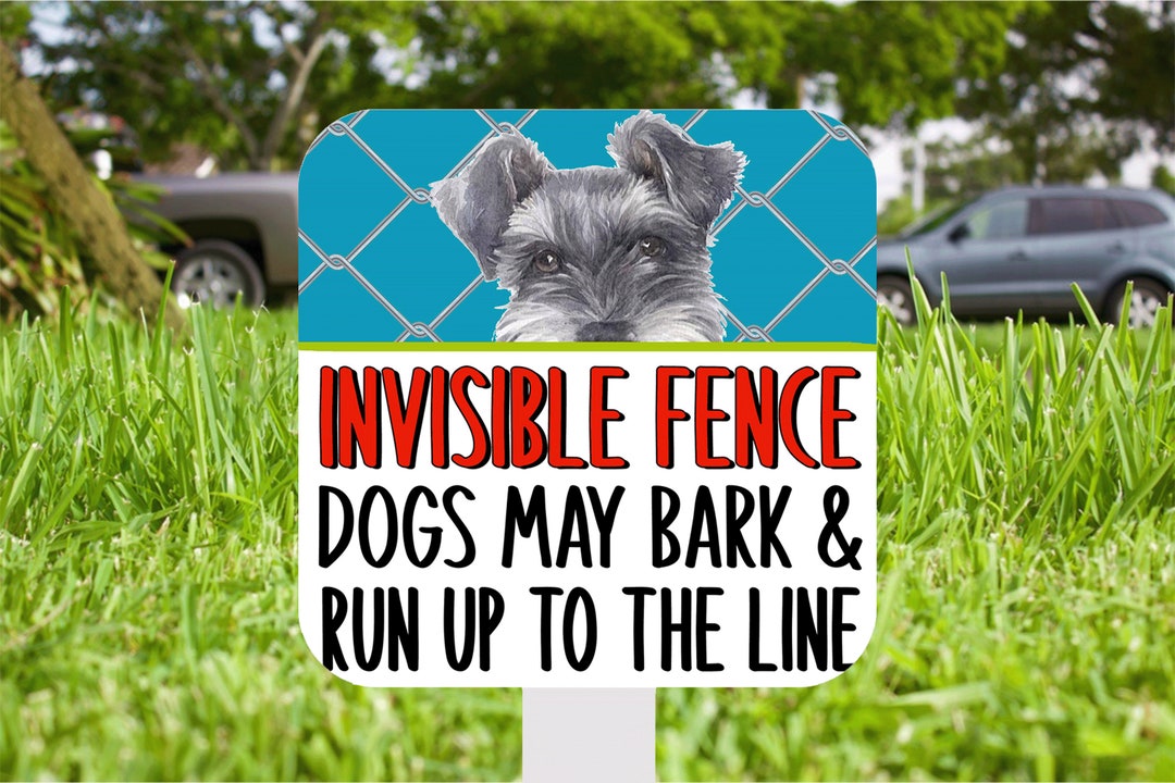 Schnauzer Dog Invisible Fence Sign, Outdoor Sign, Porch Sign, Metal