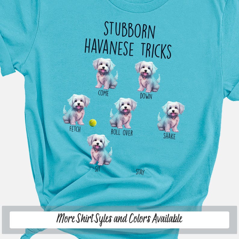 Stubborn Havanese Tricks Cute Dog Shirt, Dog Owner Gift, Dog Mama Shirt, Havanese Dog Lover Tshirt, Funny Dog Dad Shirt, Dog Walker Gift image 1
