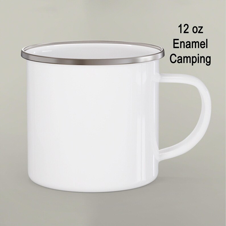 a white coffee mug with a silver rim