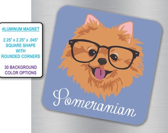 Pomeranian Dog Funny Fridge Magnets, Cute Refrigerator Magnet, Dog Mom Kitchen Magnet, Pet Magnet, Dog Magnets, Dog Mom, Pomeranian Gifts