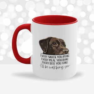 Chocolate Lab Mug, Every Snack You Make, Lab Mom Mug, Chocolate Lab Gifts, Lab Coffee Mug, Brown Labrador Retriever Dad Gifts, Dog Mom Cup