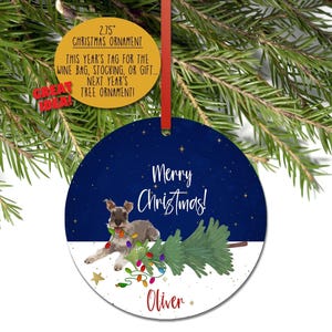 Schnauzer Ornament, Christmas Ornaments, Custom Pet Ornament Puppy Ornament, Personalized Holiday Gifts, Dog Ornament, Funny Schnauzer Gifts