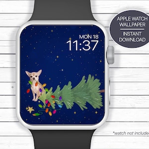 Funny Chihuahua Art, Christmas Gifts, Smartwatch Face, Smart Watch Cover, Digital Watch Wallpaper Download, Smart Watch, Background Cover