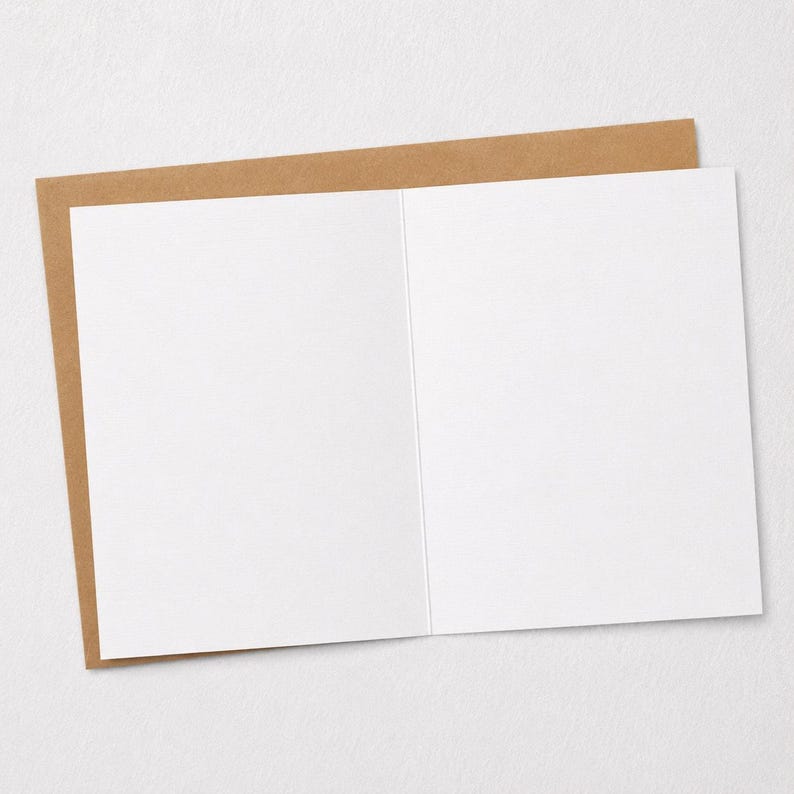 a blank card and an envelope, both placed on a white background.