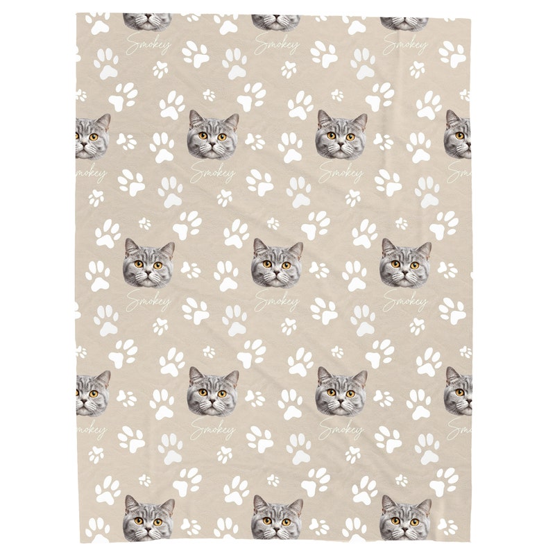 Doodle Cat Print Blanket