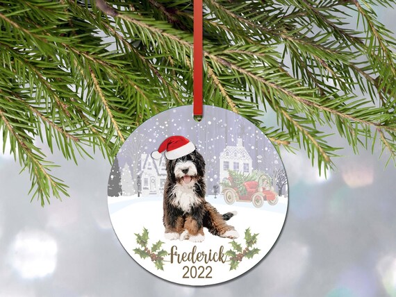 Bernedoodle Ornament, Dog Ornaments, Personalized Christmas Ornaments, Custom Ornament, Dog Breed Ornament, Dog Mom Gifts, Doodle Ornament
