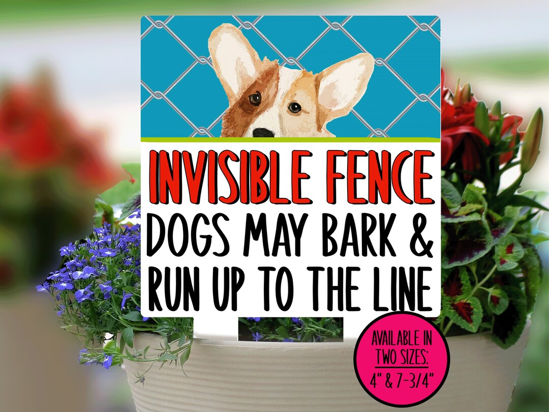 Welsh Dog Invisible Fence Sign, Outdoor Sign, Porch Sign, Metal