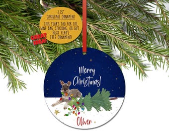 Schnauzer Ornament, Christmas Ornaments, Custom Pet Ornament Puppy Ornament, Personalized Holiday Gifts, Dog Ornament, Funny Schnauzer Gifts
