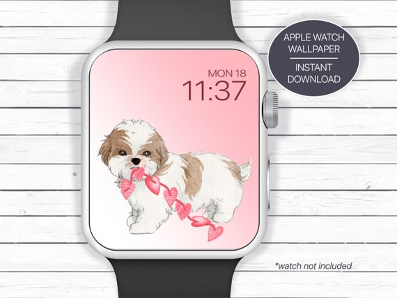 Shih Tzu, Smart Watch Face Wallpaper, Smartwatch Wallpaper, Shih Tzu Mom Gift, Digital Watch Wallpaper Download, Smart Watch Face Background
