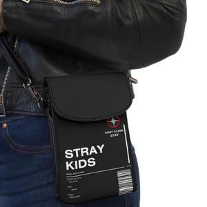 Straykids Sling Bag, Straykids Boarding Pass Crossbody for Stay Fandom, Phone Holder, Wallet Case, Concert Bag, Bias Merchandise, Kpop Merch