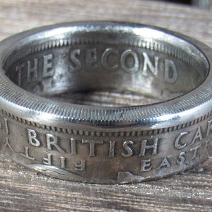 Coin ring-Brits Caribisch gebied-1955 50 cent-maat 9 INV 0057