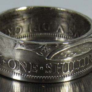 Coin Ring - British - 1936 One Shilling Ring - Size 6  Inv 0050