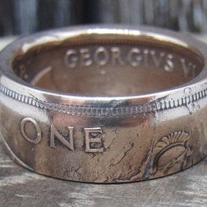 Coin Ring - Britannique - 1940 One Penny - Bronze - Taille 9 Inv 0174