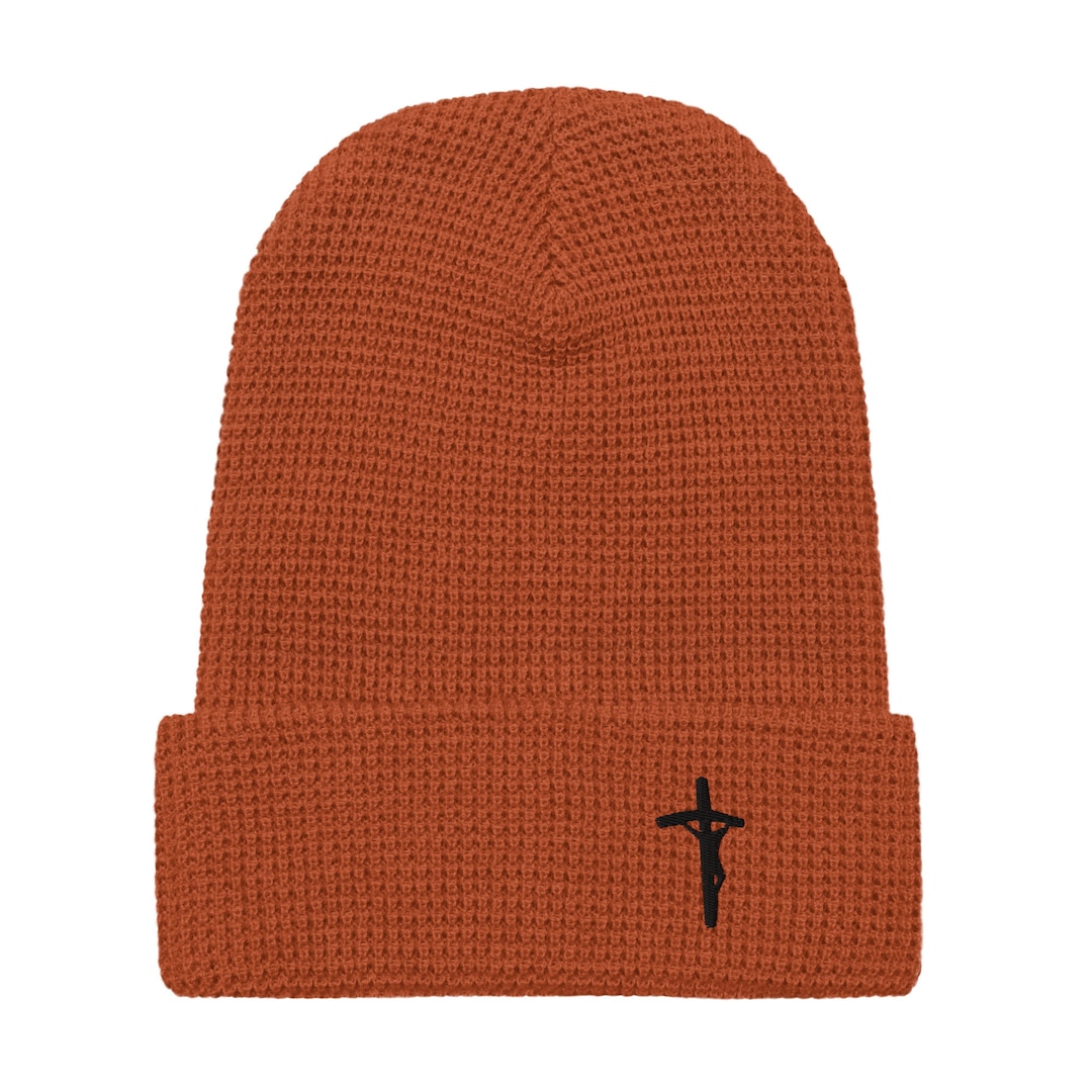 Supreme Knitted Beanie Cross Logo Beanie JPII Crucifix Waffle