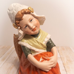 Porcelain Dutch Girl, Antique Reproduction, Gebr. Heubach Collectable