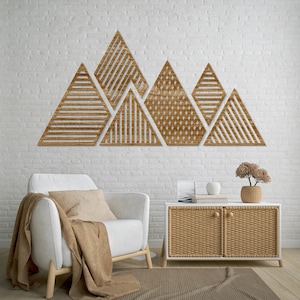Berg Holz Wandbild, Berg Wandbild groß, Berg Wandbild Kinderzimmer, Über Bett Wandbild Berg, Über Bett Wandbild Kinderzimmer