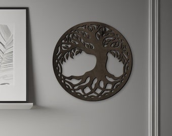 Round tree wall art, Tree of life wall art wood, Tree of life wall hanging, Tree of life round sign, Celtic tree of life wall art