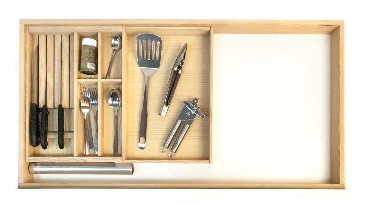 Custom drawer organizerWood drawer organizerKitchen tray for Etsy