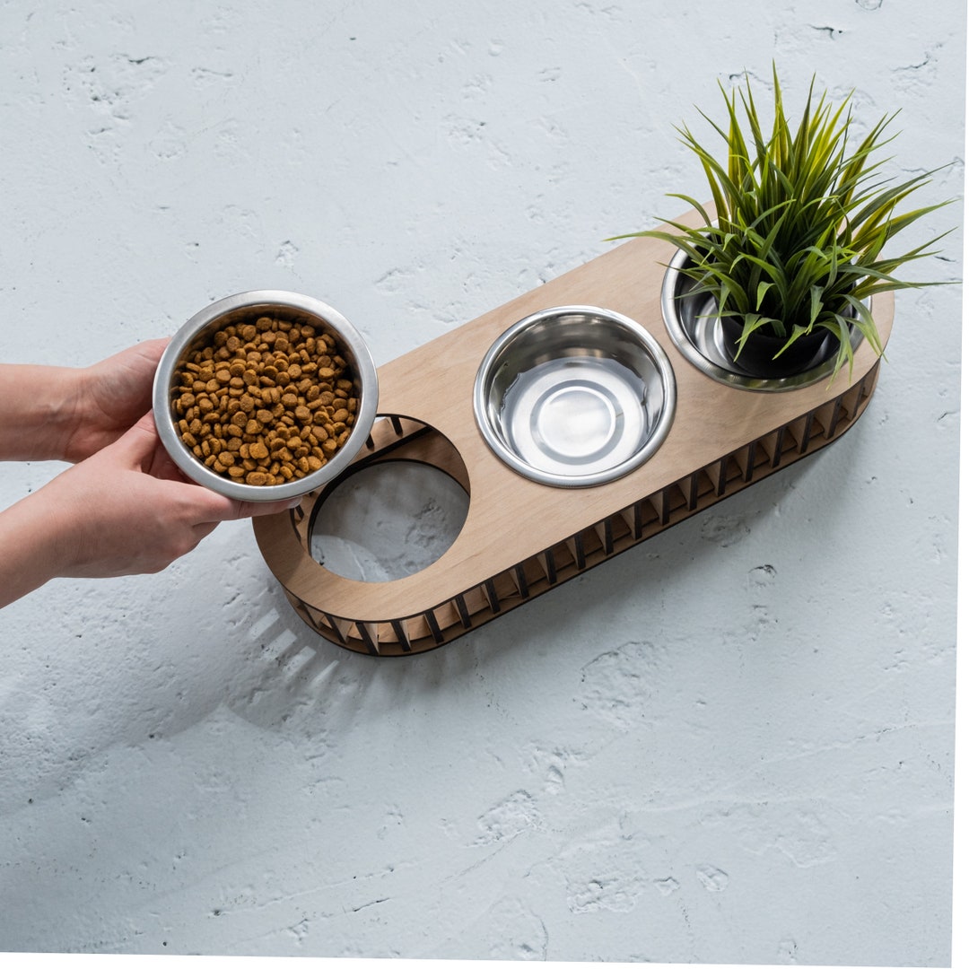 Cat Food Stand, Cat Food Tray, Elevated Cat Bowl Set, Cat Feeding Platform, Cat Feeder Stand