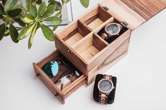 Horloge doos voor 12 Horloge doos voor mannen 4 Houten - Etsy Nederland