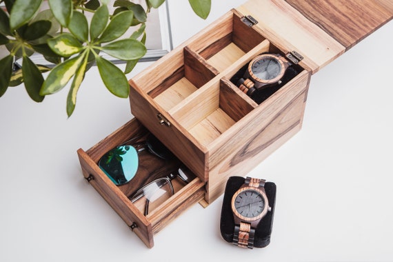 Horloge doos voor 12 Horloge doos voor mannen 4 Houten - Etsy Nederland