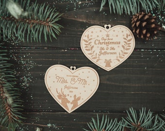 Our first christmas ornament, First christmas ornament married, Mr and Mrs ornament, First christmas as Mr and Mrs ornament