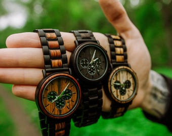 Engraved wood watch, Wood watch for men, Personalized watch, Engraved Watch, Groomsmen watch, Wedding anniversary gift for him