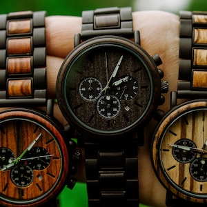 Houten horloge mannen, houten horloge, cadeau echtgenoot, houten horloge, herenhorloge, gepersonaliseerd horloge, gegraveerd horloge, gepersonaliseerd cadeau, horloges voor mannen
