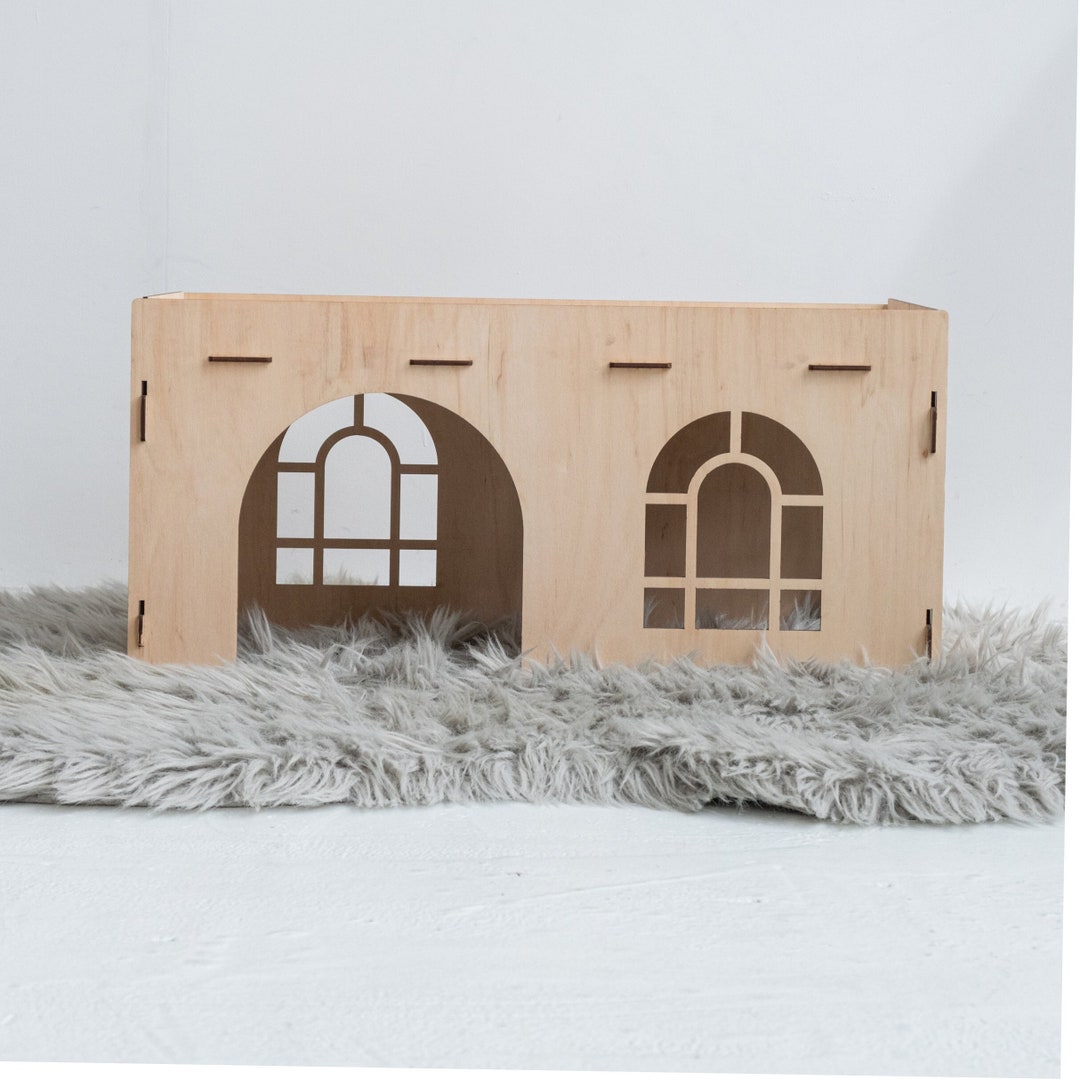 Rabbit Hidey House, Castle for Rabbits, Wood Rabbit House, Indoor