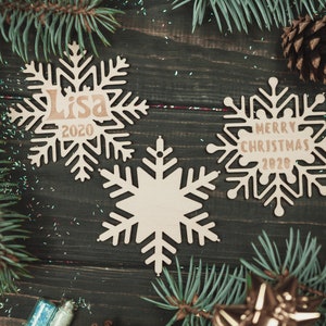Personalized Christmas Ornaments,Name Snowflake,Personalized name Ornaments,Wood Christmas Decoration,Custom ornament,Snowflake ornament