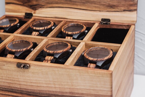 Porta orologi, scatola per orologi in legno, scatola per orologi da uomo in  legno, scatola per orologi per lui, scatola per orologi personalizzata,  scatola per orologi da uomo con cassetto 